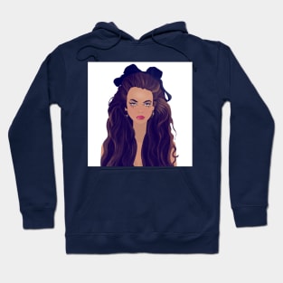 Girl with ribbon Illustration Hoodie